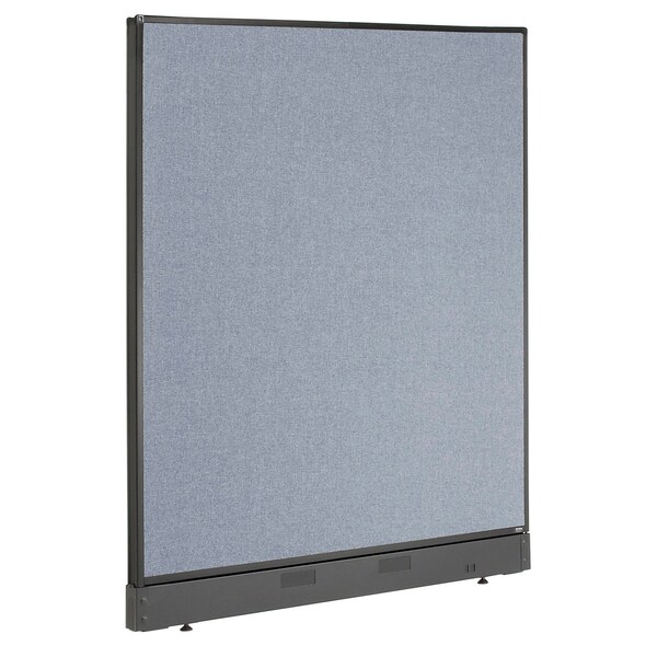Interion By Global Industrial Interion Office Partition Panel with Pass-Thru Cable, 48-1/4inW x 46inH, Blue 240225PBL - main
